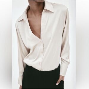 h&m satin blouse